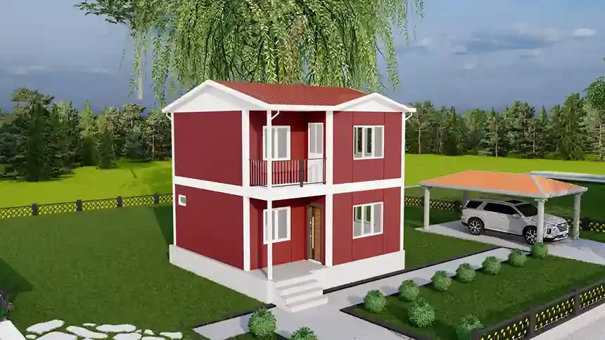 Çift Katlı Prefabrik Ev 82 M²