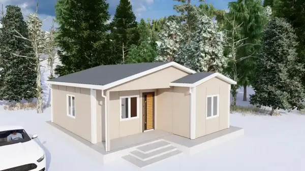 Tek Katlı Prefabrik Ev 54 M²